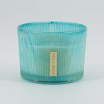 Home4You Žvakė PURE BOTANICS 89682, 11cm, 8cm, 2 dagtys, 22h, Capri Waters, mėlynas stiklas, jūros pankolio