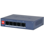 Dahua CS4005-4ET1GT-36 Valdomas jungiklis, 5 prievadai, 4 PoE, 10/100 Mbps, 36 W PoE biudžetas, VLAN, DIP jungiklis