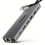 Axagon USB centras HMC-7HX2 7in1, 2x HDMI, 1x RJ-45, 2x USB 5Gbps, 1x USB-C, 15 cm maitinimo laidas