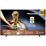 Hisense televizorius 100U8Q 2.54 m 4K 3840 x 2160 ULED Mini LED, Smart TV, Wi-Fi, Bluetooth, 3 HDMI, 1 USB, 6 ms atsako laikas