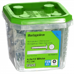 Montavimo varžtas su grąžtu 4,2X13 baltas 250vnt. 565613 ESSVE