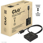 Club3D HDMI 2-in-1 jungiklis CSV-1384 8K60Hz, 4K120Hz, 2 įėjimai, 1 i&scaron;ėjimas, juodas