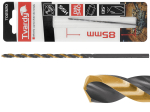 Tvardy Metalo grąžtas T02320, 2mm, 85mm, 56mm, HSS M2, TiN danga, DIN 340, cilindrinis kotas, 135&deg; kampas