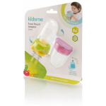 Kidsme Food Pouch adapteris 160490 LILA, 2 vnt., polipropilenas, silikonas, be BPA, nuo 4 mėn., Lime&Lavender