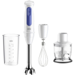 Braun rankinis blenderis MQ 30202 M 0X22111538, 900 W, 2 greičiai, nerūdijantis plienas, baltai mėlynas