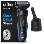 Braun Series 5 52-B7000cc skustuvas, 4987176183422, Li-Ion, 50 min, 1 h, folijos skutimo sistema, EasyClean, &scaron;lapias ir sausas