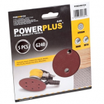 Smil&scaron;papīra disks &Oslash;150mm G240 (5gab.) POWERPLUS
