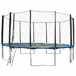 Batutas su apsauginiu tinklu 427cm 150kg juoda mėlyna QJTR-014 BESK