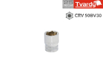 Tvardy &Scaron;e&scaron;iakampė Galvutė T00140-14, 1/4" 6 ta&scaron;kų, 14 mm, chromo vanadžio plienas 50BV30, raižytas valdymo žiedas