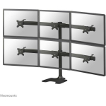Neomounts monitoriaus laikiklis FPMA-D700DD6, 10-27 colių, 6 ekranams, 8 kg, VESA 75x75/100x100, reguliuojamas auk&scaron;tis, juodas