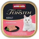 Animonda Vom Feinsten Adult Turkey hearts DLZANMKMK0145, 100g, &scaron;lapias maistas katėms, 11% baltymų, 5% riebalų, be grūdų, be sojų