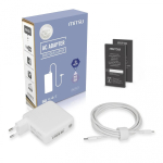 Mitsu ne&scaron;iojamo kompiuterių įkroviklis ZM/USBC67W, 67W, USB-C, 5V 3A, 9V 3A, 12V 3A, 15V 3A, 20V 3.35A, PD, ferito filtras