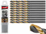 Tvardy HSS gręžtuvas, T02041, 4,10mm, TiN, 2-žingsnis, 135&deg;, cilindrinis, gera drožlių &scaron;alinimas