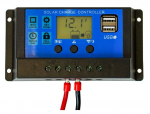 Krovimo reguliatorius PWM tipo 10A 12V/24V, LCD/USB