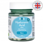 Hialurono rūg&scaron;tis Hyaluronic Acid 20 mg + Vitaminas C Holland & Barrett (30 kaps.)