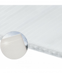 Kanalinis polikarbonatas 16x980x4000 mm, baltas Plaskolite (2.5 kg/m2)