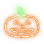 Oem TelForceone Neon PLEXI LED PUMPKIN WITH STEM oranžinis žalias NNE13 Neolia