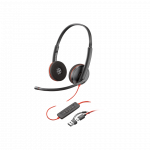 HP Poly Poly Blackwire 3220 Stereo USB-C Black Headset +USB-C/A Adapter