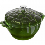 Staub apvalus arti&scaron;okinis ketaus puodas - 3 ltr, žalias