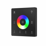 marka niezdefiniowana Remote Control RGB/RGBW Panel Slim Black Wall Mounted 4 Zone LED RF 2.4GHz SD Series