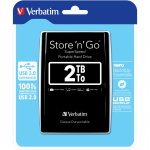 Verbatim Store 'n' Go i&scaron;orinis kietasis diskas 2 TB 5400 RPM Micro-USB B 3.2 Gen 1 (3.1 Gen 1) Juoda