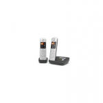 Gigaset CE575 A Duo Analoginio ry&scaron;io / DECT telefonas Skambintojo ID Juoda, Sidabras
