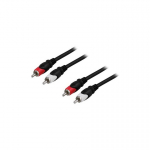 Deltaco MM-113 garso kabelis 10 m 2 x RCA Juoda, Raudona, Balta