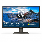 Philips P Line 439P1/00 kompiuterio monitorius 108 cm (42.5") 3840 x 2160 pikseliai 4K Ultra HD LCD Juoda