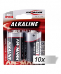 Ansmann 10x2 Ansmann Alkaline Mono D LR 20 red-Line