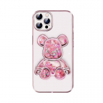 iLike Apple iPhone 14 Pro Silicone Case Print Desire Bear Pink