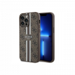 GUESS Dėklas Guess GUHMP15XP4RPSW iPhone 15 Pro Max 6.7" ruda/ruda hardcase 4G Printed Stripes MagSafe