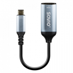 Savio AK-78 vaizdo kabelio adapteris 0,015 m C tipo USB HDMI Juoda, Sidabras