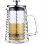 Klausberg ZAPARZACZ DO KAWY HERBATY SZKLANY 350ML FRENCH PRESS KLAUSBERG KB-7762 Sidabrinis
