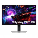 Samsung G81SF kompiuterio monitorius 68,6 cm (27") 3840 x 2160 pikseliai 4K Ultra HD OLED Sidabras