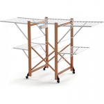 No name ARREDAMENTI GABBIANO Džiovinimo stovas ant ratų - 175 x 67 cm, Rudas