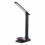 Immax LUMI LED table lamp with Qi wireless charging, black