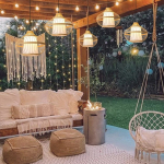Immax BOHO PINCHOS design pendant luminaire, D40, E27, bamboo wood