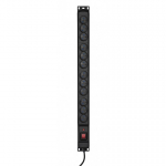 Activejet COMBO 12 ki&scaron;tukinių lizdų maitinimo juosta 5 m juoda