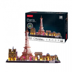 CubicFun Paris LED 3D dėlionė 115 vnt Pastatai