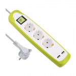 Electraline 62155 Multisocket 3P 2xUSB 2m
