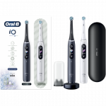 Braun iOM8d.2H2.2BD Oral-B iO8 Elektrinis Dantų &Scaron;epetėlis Duo Juodas/Baltas
