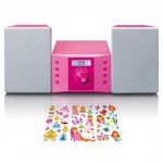 Lenco MC-013PK ne&scaron;iojamoji stereo sistema Skaitmeninis 4 W FM Rožinė MP3 atkūrimas