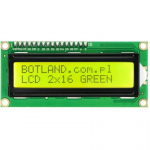 Justpi LCD ekranas 2x16 simbolių žalias su jungtimis - justPi