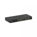 NETGEAR GS308LP Ne-valdomas Gigabit Ethernet (10/100/1000) Maitinimas per Eternetą (PoE) Desktopas Juoda