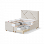 Sleepwell RED CONTINENTAL CONTINENTAL BED / 160x50x200 / soft / VERANO Light Grey (18332)