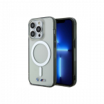 BMW Dėklas BMW BMHMP15LHCRS iPhone 15 Pro 6.1" transparent hardcase Sidabrinis Ring MagSafe