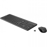 HP Poly HP 150 Klaviatūra su laidu ir pelė, Full-size (100%), USB, Membrane, QWERTY, Juodas, su pele