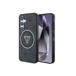 GUESS Etui Guess 4G Glitter Triangle Buttons MagSafe do Samsung Gal