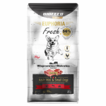 BIOFEED Euphoria Fresh suaugusių mini ir mažų veislių &scaron;unų maistas su kiauliena ir jautiena - sausas &scaron;unų maistas - 2kg