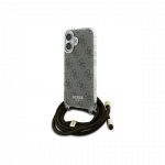 GUESS Dėklas Guess GUHCP16SHC4SEW iPhone 16 6.1" ruda/ruda hardcase Crossbody Cord 4G Print